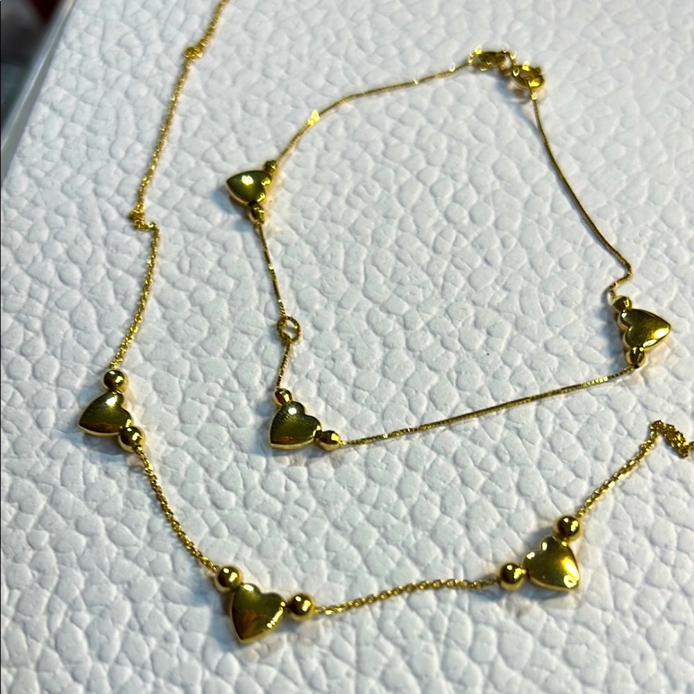 18k gold necklace and bracelet - Picture 3 of 5
